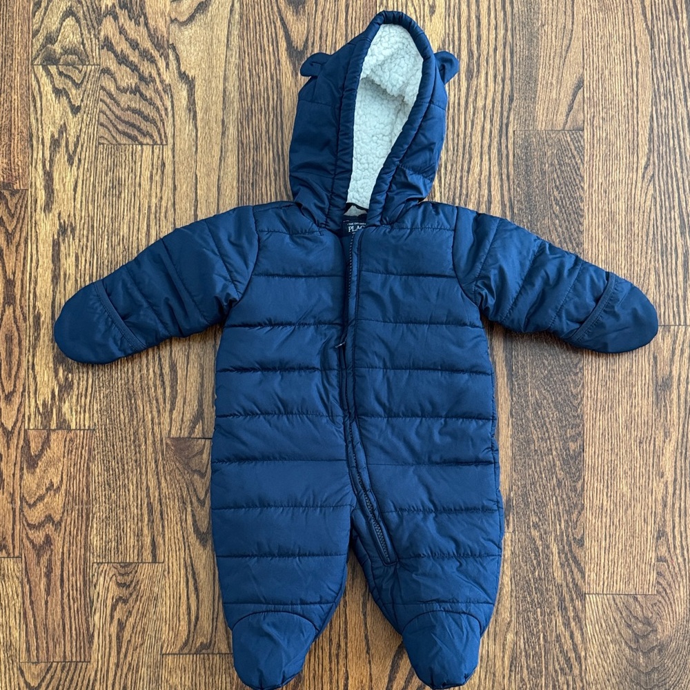 The Children's Place Navy Blue Quilted Fleece Lined Bunting
